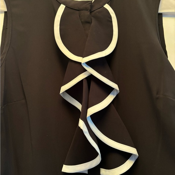 NWT Calvin Klein blouse black and white XS - Picture 5 of 5